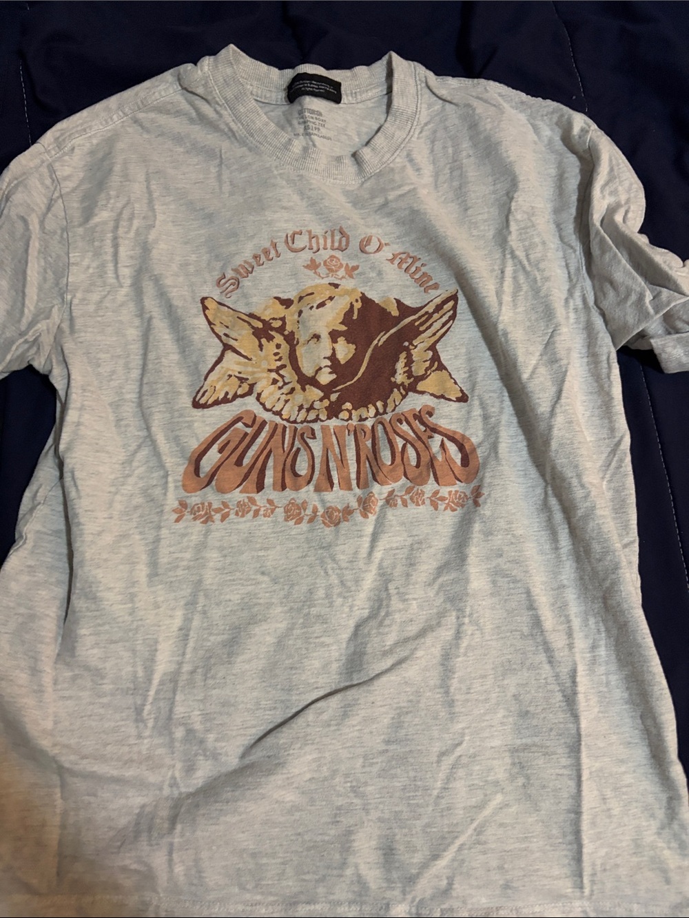 Cotton On Light Gray Kids Graphic Tee with Brown Cherub Print